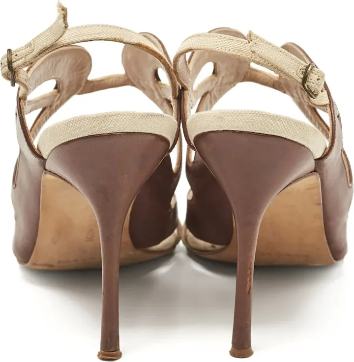 Pre-owned 100mm cut-out strappy sandals - Image 3