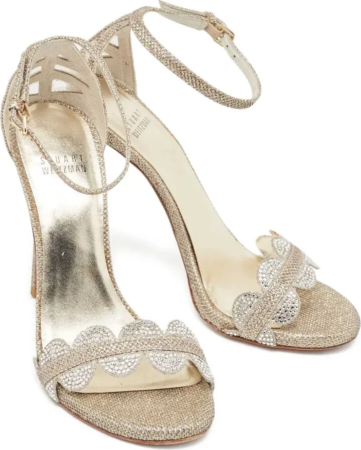 Pre-Owned 100mm Embellished Sandals - Image 2