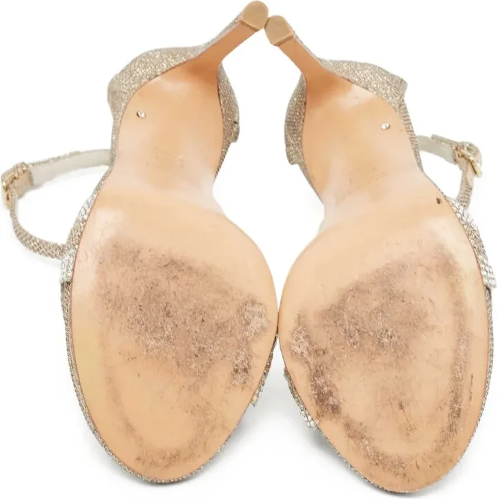 Pre-Owned 100mm Embellished Sandals - Image 5