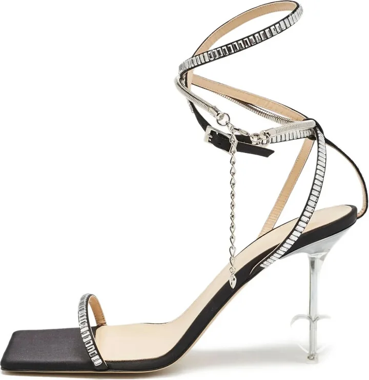 Pre-Owned 100mm Embellished Sandals