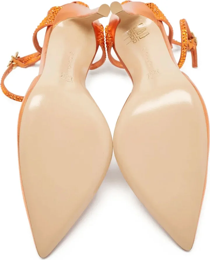 pre-owned 100mm Fleur metallic-effect pointed-toe pumps - Image 4