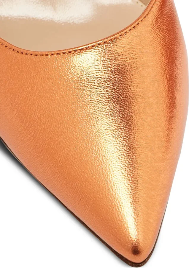 pre-owned 100mm Fleur metallic-effect pointed-toe pumps - Image 5