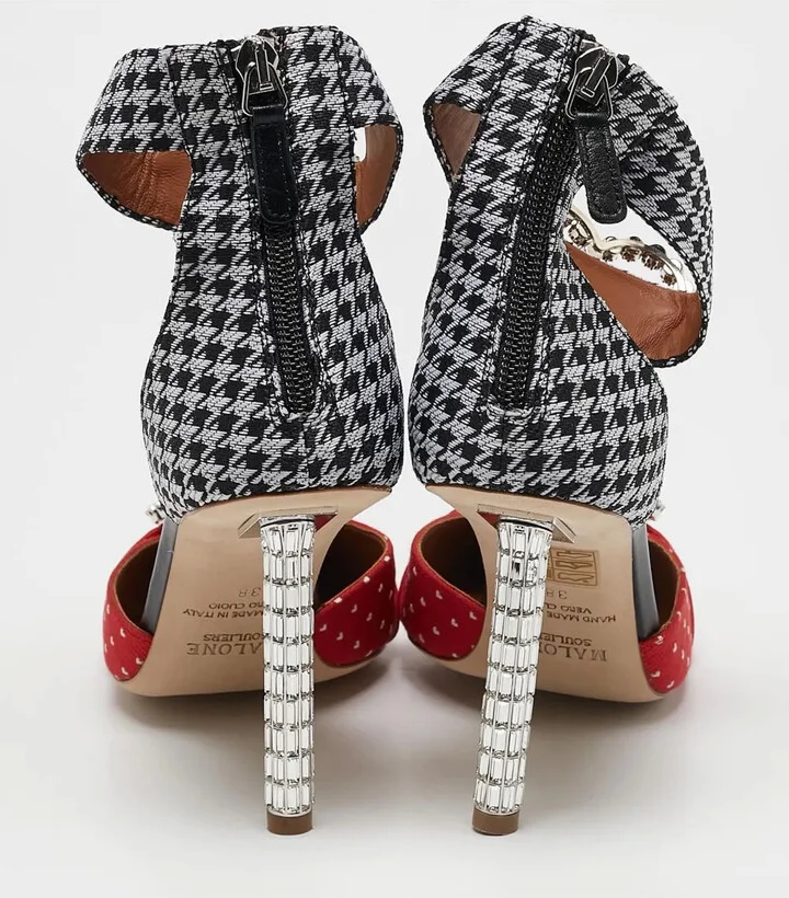 Pre-Owned 100mm Heart-Buckle Ankle-Strap Pumps - Image 3