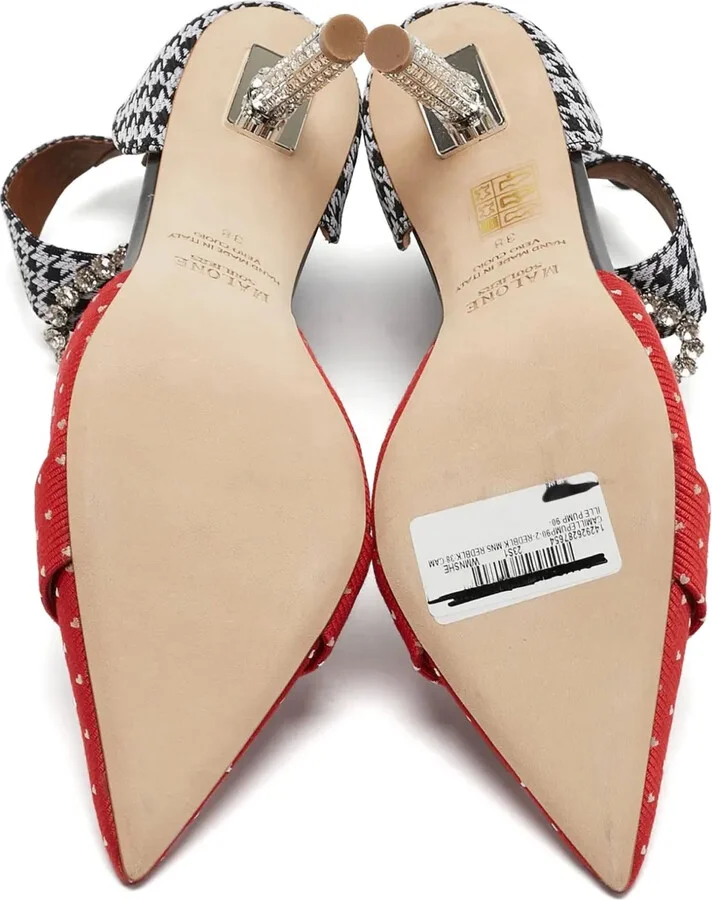 Pre-Owned 100mm Heart-Buckle Ankle-Strap Pumps - Image 4