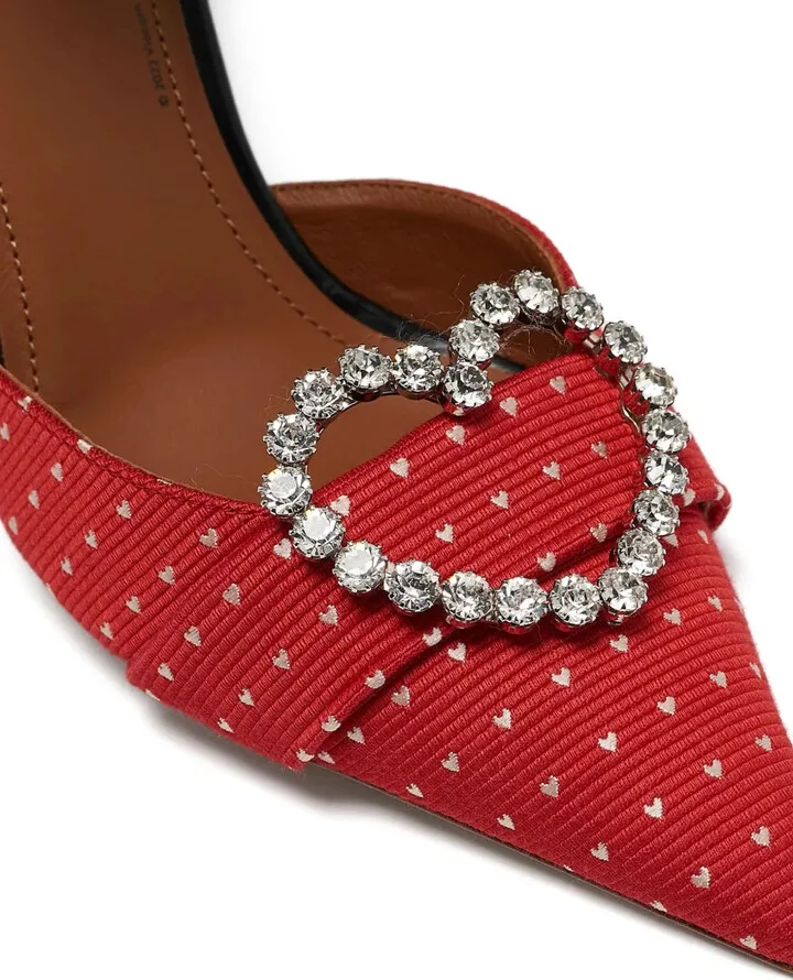 Pre-Owned 100mm Heart-Buckle Ankle-Strap Pumps - Image 5