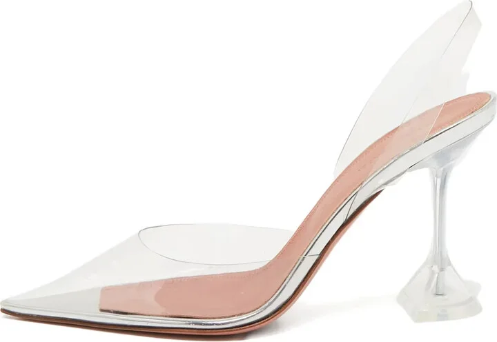 pre-owned 100mm Holli slingback pumps