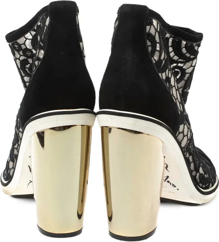 Pre-owned 100mm lace-detail ankle boots - Image 4