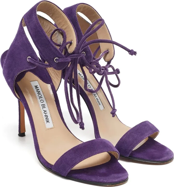 pre-owned 100mm Laramod lace-up sandals - Image 2