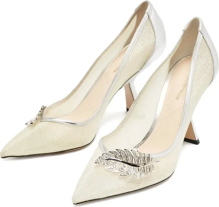 Pre-Owned 100mm Leaf-Detail Pumps - Image 4