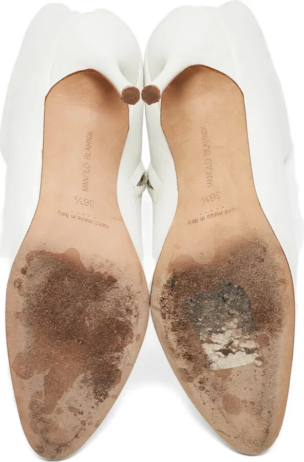 Pre-Owned 100mm Leather Ankle Boots - Image 4
