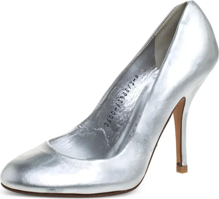 Pre-Owned 100mm Leather Pumps - Image 2