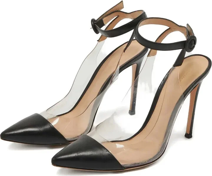 Pre-Owned 100mm Leather Pumps - Image 2