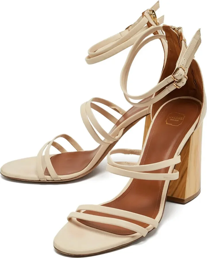 Pre-Owned 100mm Leather Sandals - Image 3
