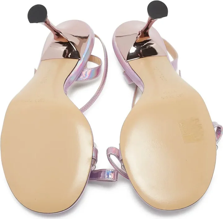 Pre-Owned 100mm leather sandals - Image 5