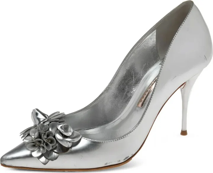 pre-owned 100mm Lilico metallic pumps - Image 2