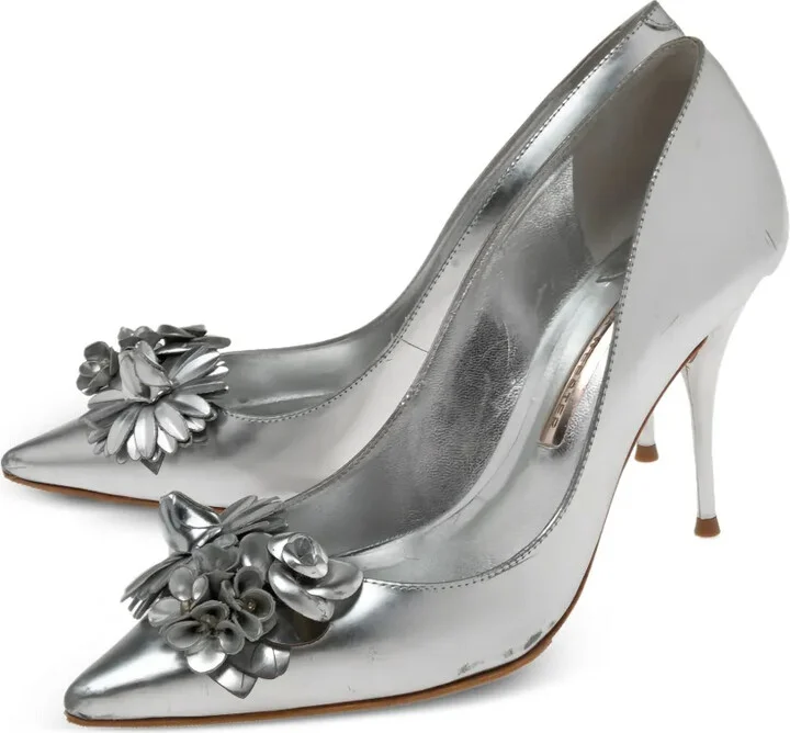 pre-owned 100mm Lilico metallic pumps - Image 3