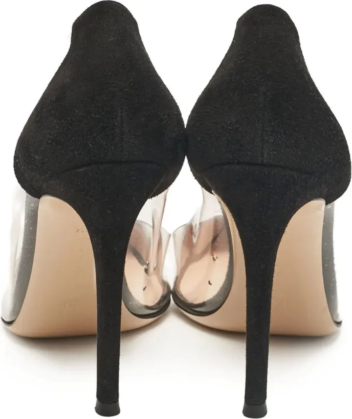Pre-Owned 100mm Metallic-Leather Pointed-Toe Pumps - Image 3