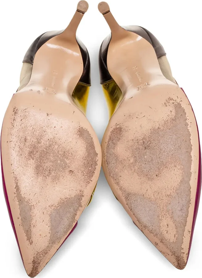 Pre-Owned 100mm Metallic Pointed-Toe Pumps - Image 5
