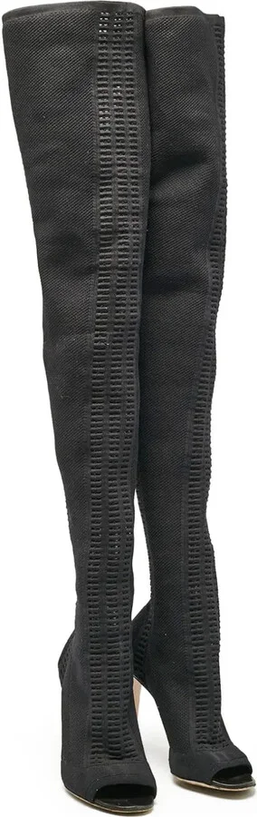 Pre-Owned 100mm Open-Toe Over-The-Knee Boots - Image 2