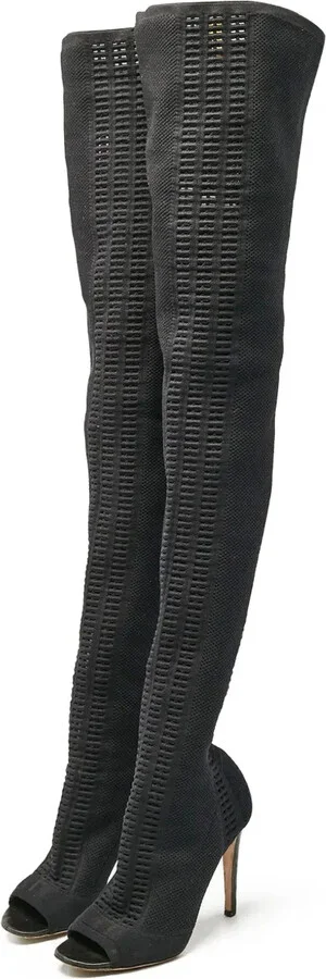 Pre-Owned 100mm Open-Toe Over-The-Knee Boots - Image 3