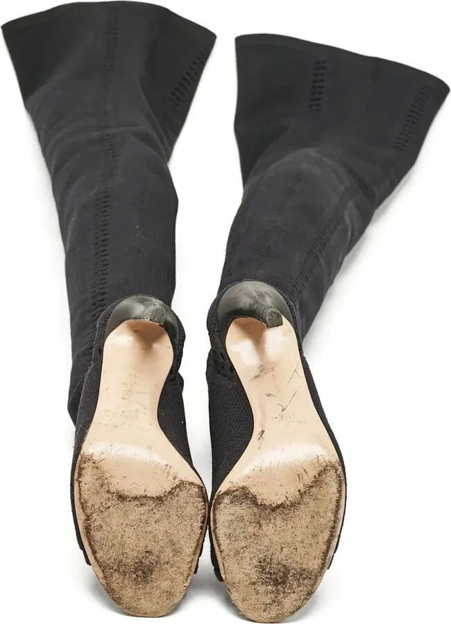 Pre-Owned 100mm Open-Toe Over-The-Knee Boots - Image 5