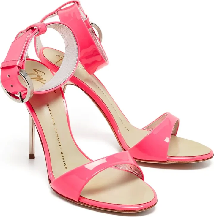 Pre-Owned 100mm Patent-Leather Sandals - Image 2