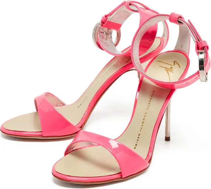 Pre-Owned 100mm Patent-Leather Sandals - Image 3