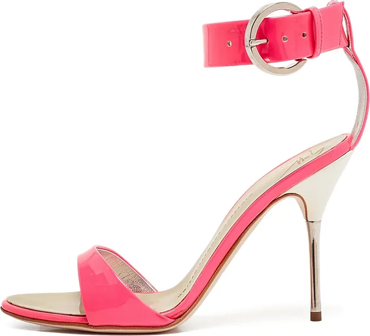 Pre-Owned 100mm Patent-Leather Sandals