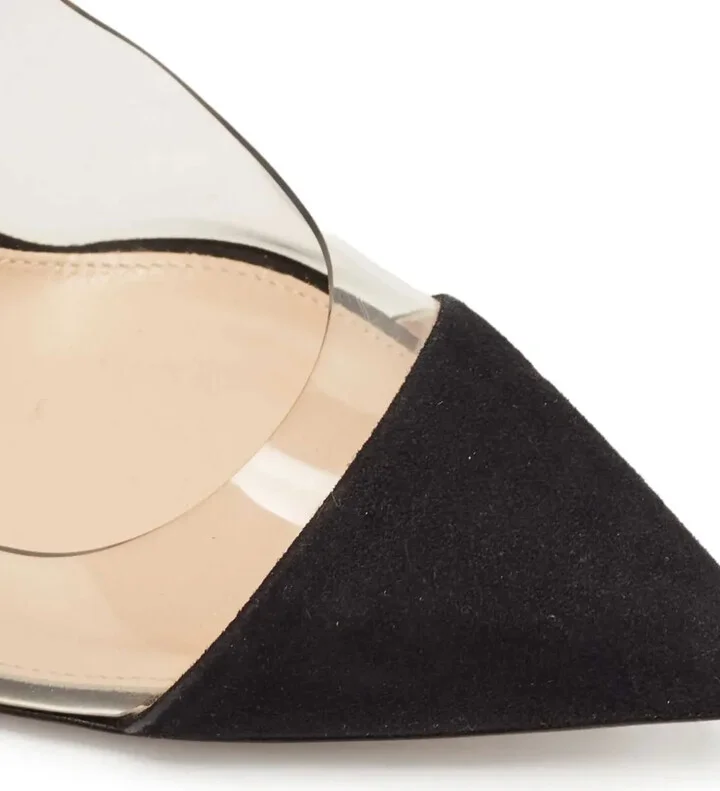 pre-owned 100mm Plexi transparent-panel stiletto pumps - Image 4