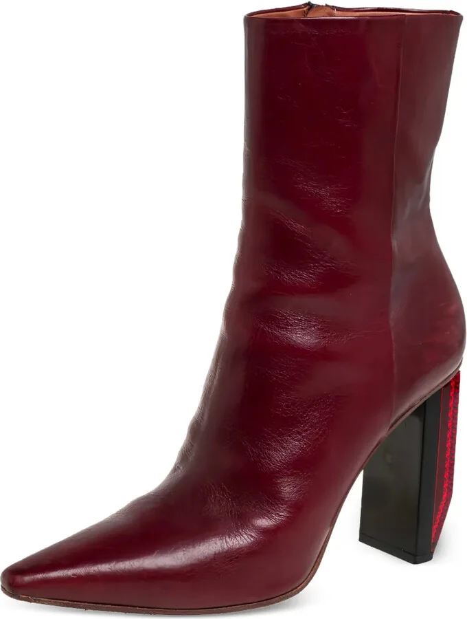 Pre-Owned 100mm Pointed-Toe Boots - Image 2