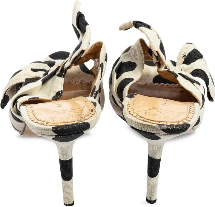 Pre-owned 100mm polka-dot bow sandals - Image 4