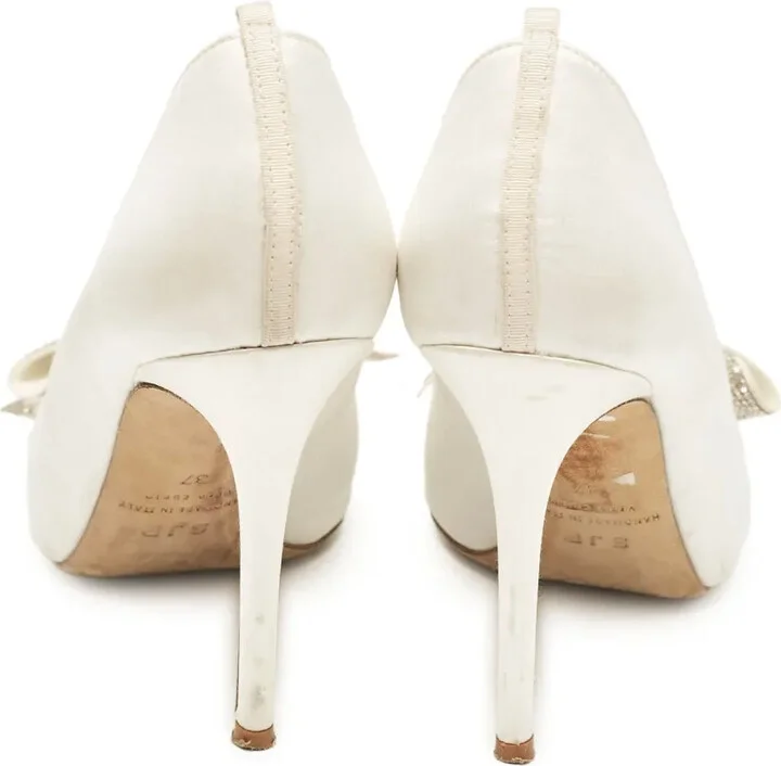 Pre-owned 100mm rhinestone-bow pumps - Image 3