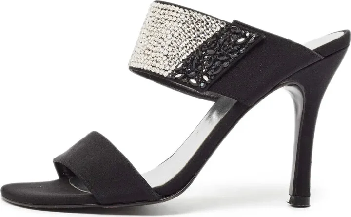 Pre-Owned 100mm Rhinestone-Embellished Sandals