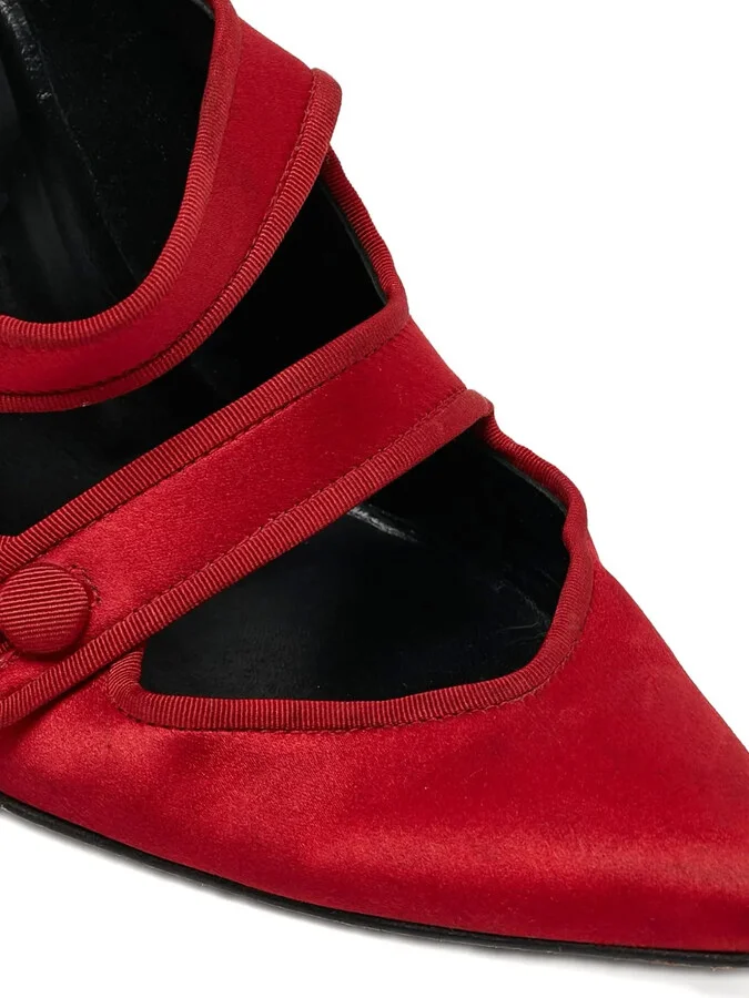 Pre-Owned 100mm Satin Pumps - Image 5