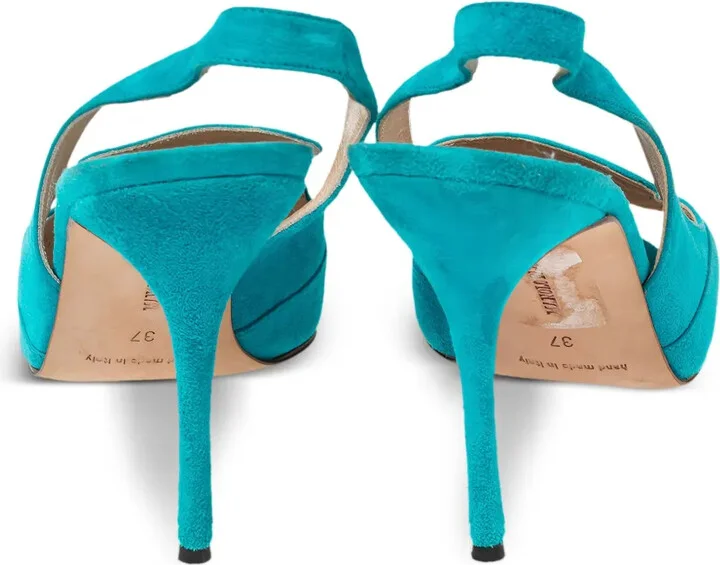 Pre-owned 100mm slingback peep-toe sandals - Image 3