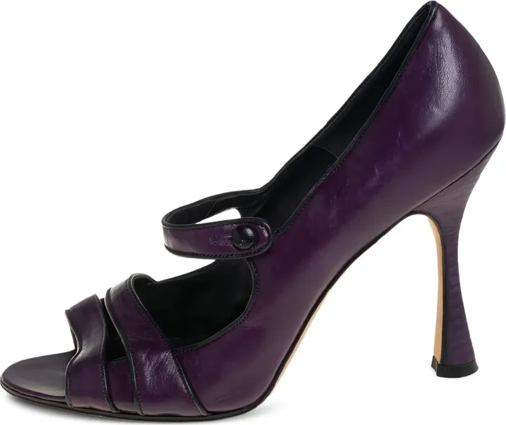 Pre-Owned 100mm Strap-Detail Heels