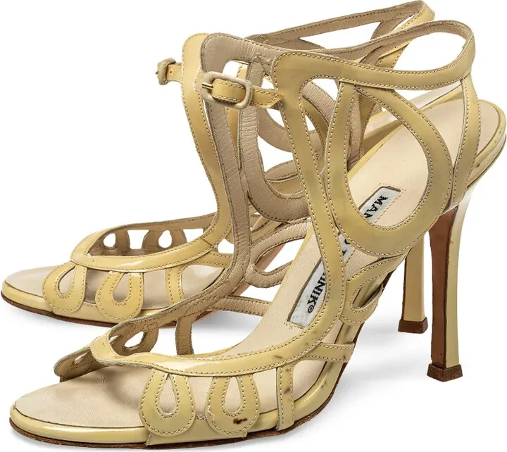 Pre-Owned 100mm Strappy Stiletto Sandals - Image 2