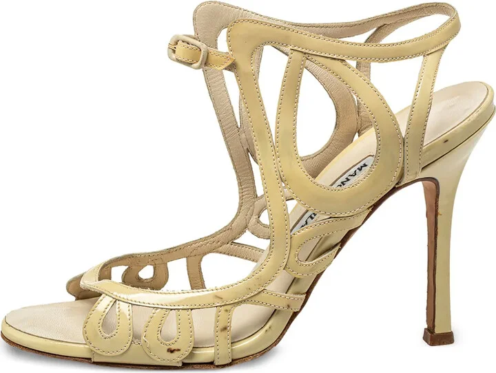 Pre-Owned 100mm Strappy Stiletto Sandals