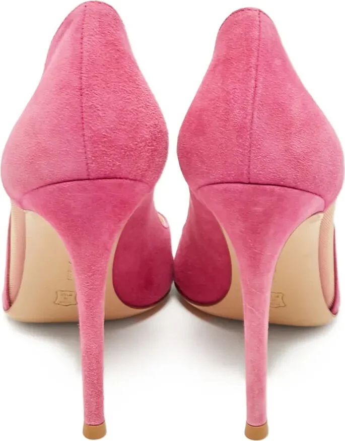 Pre-Owned 100mm Suede-Panelled Pumps - Image 3