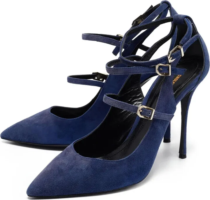 Pre-Owned 100mm Suede Pumps - Image 2