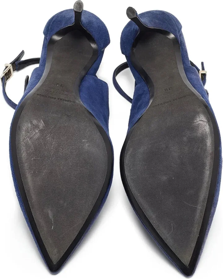 Pre-Owned 100mm Suede Pumps - Image 4