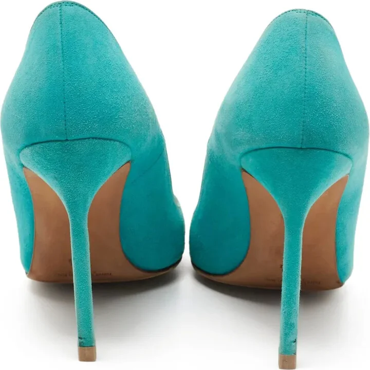 Pre-Owned 100mm Suede Pumps - Image 3