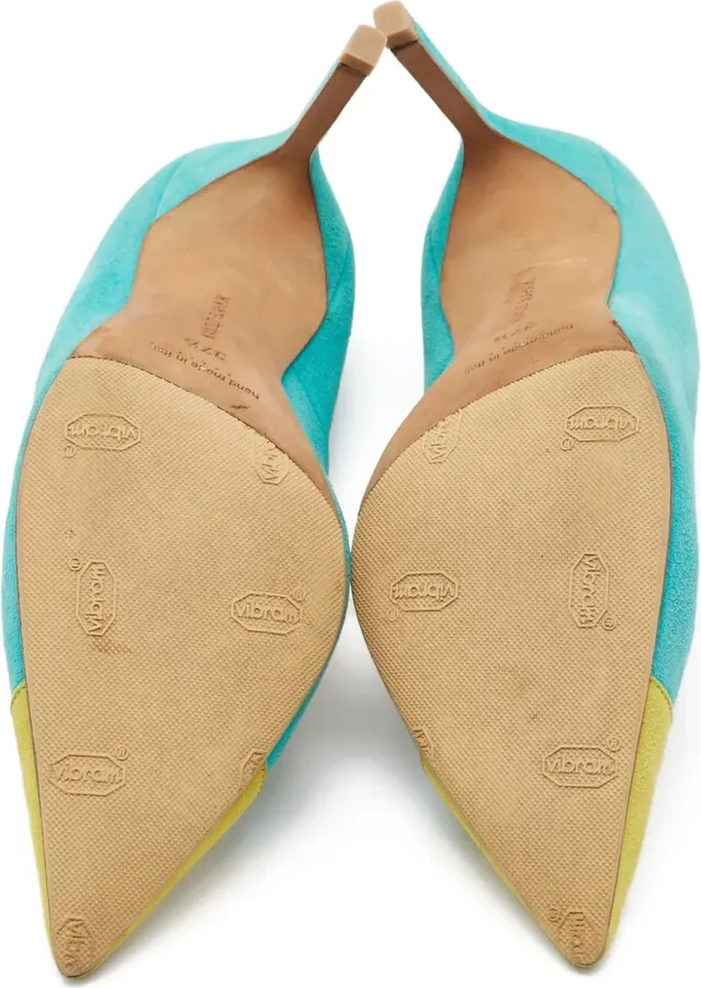 Pre-Owned 100mm Suede Pumps - Image 4