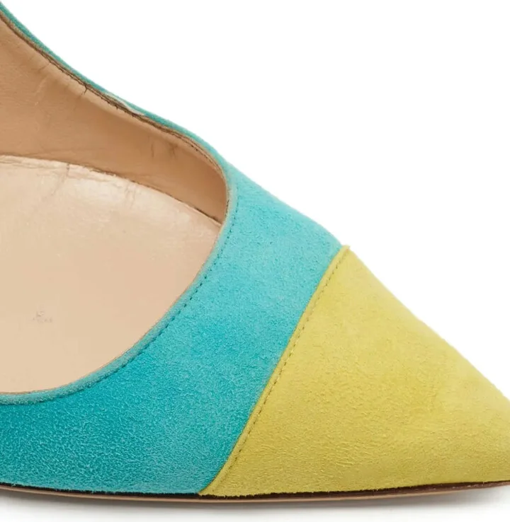 Pre-Owned 100mm Suede Pumps - Image 5