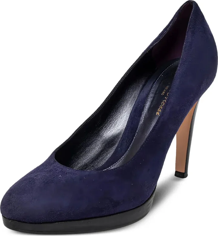 Pre-Owned 100mm Suede Pumps - Image 2