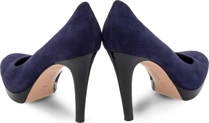 Pre-Owned 100mm Suede Pumps - Image 4