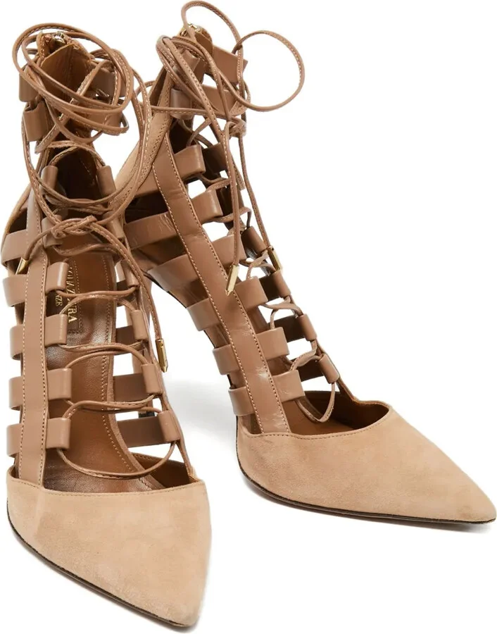 Pre-Owned 100mm Suede Pumps - Image 2