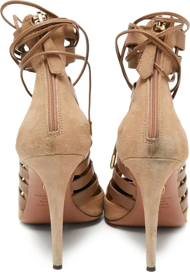 Pre-Owned 100mm Suede Pumps - Image 3