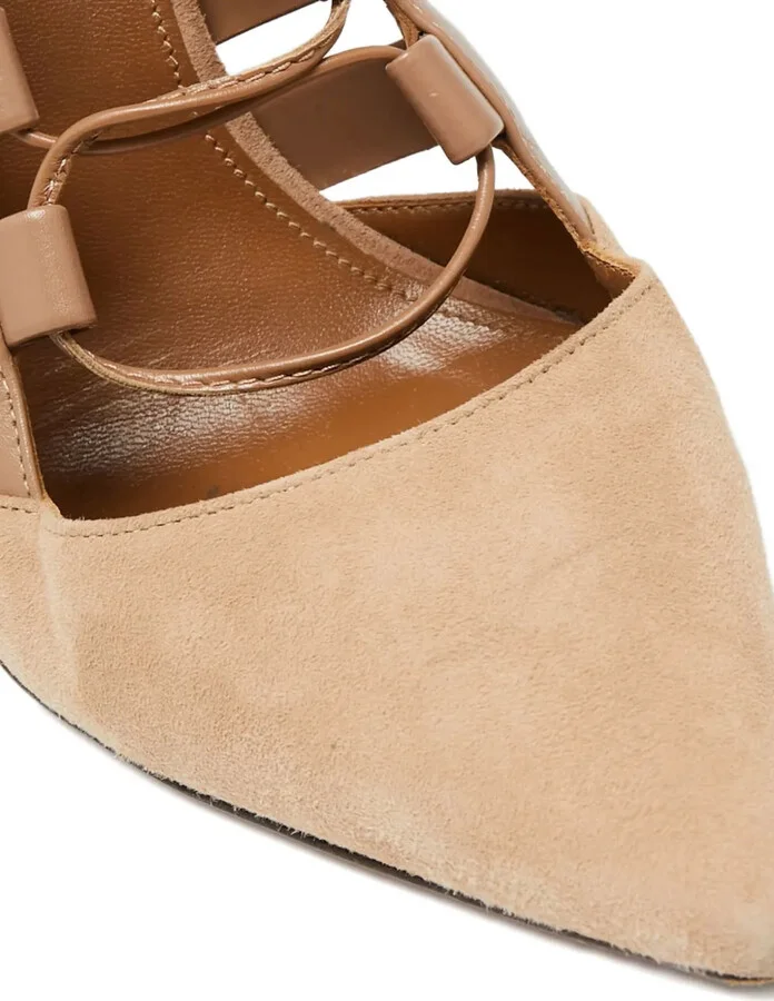 Pre-Owned 100mm Suede Pumps - Image 5