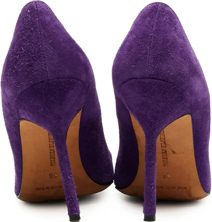 Pre-owned 100mm suede pumps - Image 3
